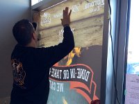 Store Front Graphic  Non-blockout, face adhesive for interior application